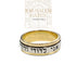 14k Two Tone Gold Ani L'Dodi Spinner Solid Spinning Band Wedding Ring